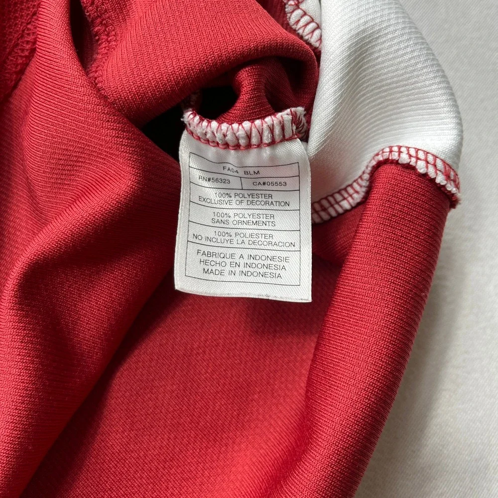 Nike Team Polo Shirt Oklahoma Sooners Dri-FIT Team Crimson Red White Mens XL